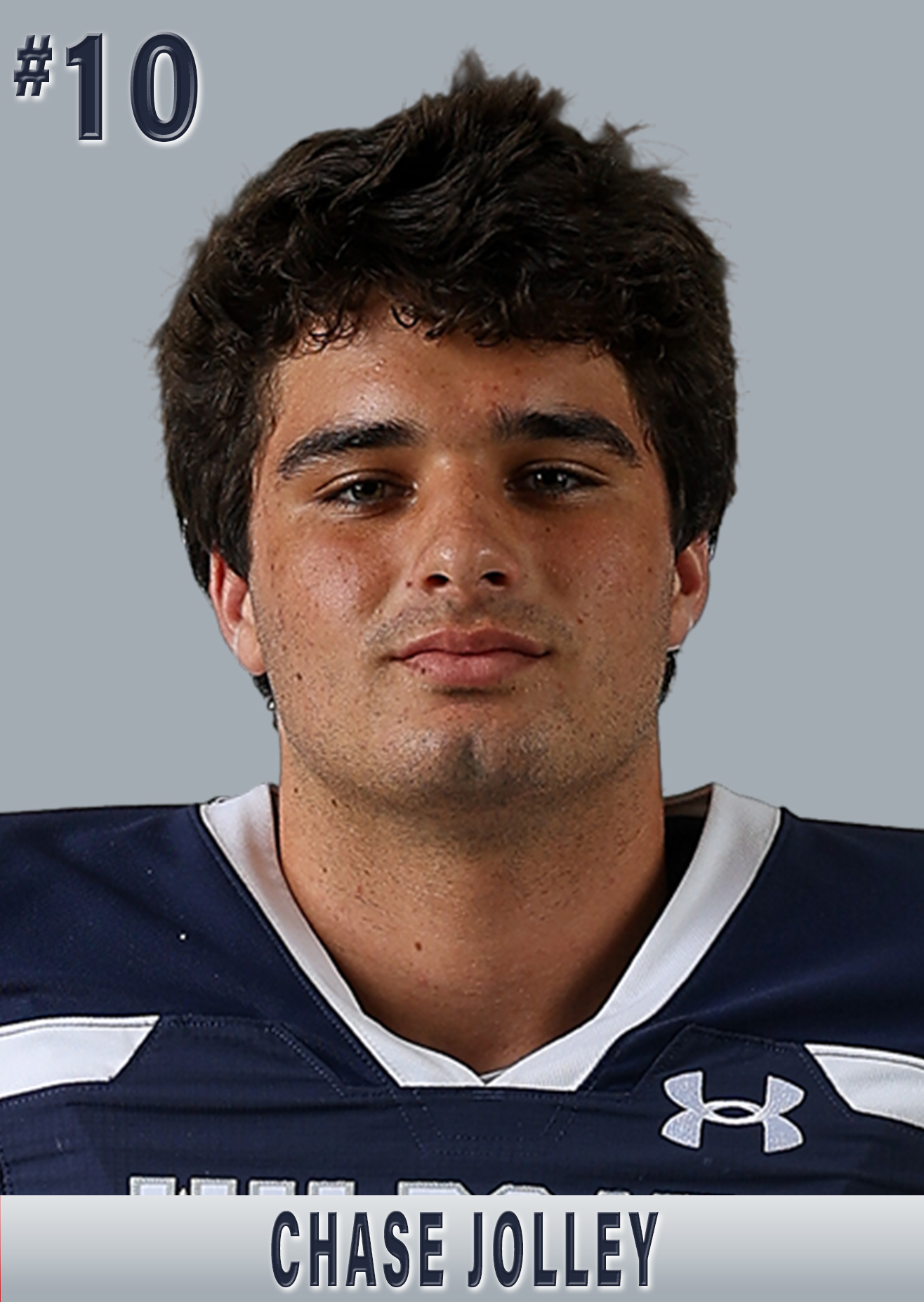 Chase Jolley in the school varsity roster photograph